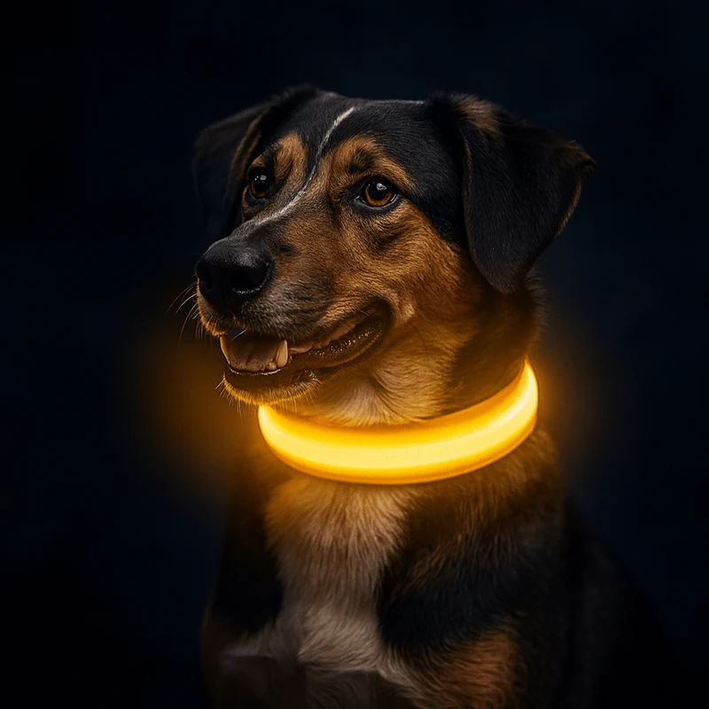 Collier LED Rechargeable USB Gros Chien