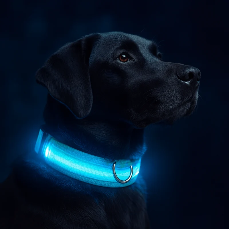 Collier LED Rechargeable USB Gros Chien