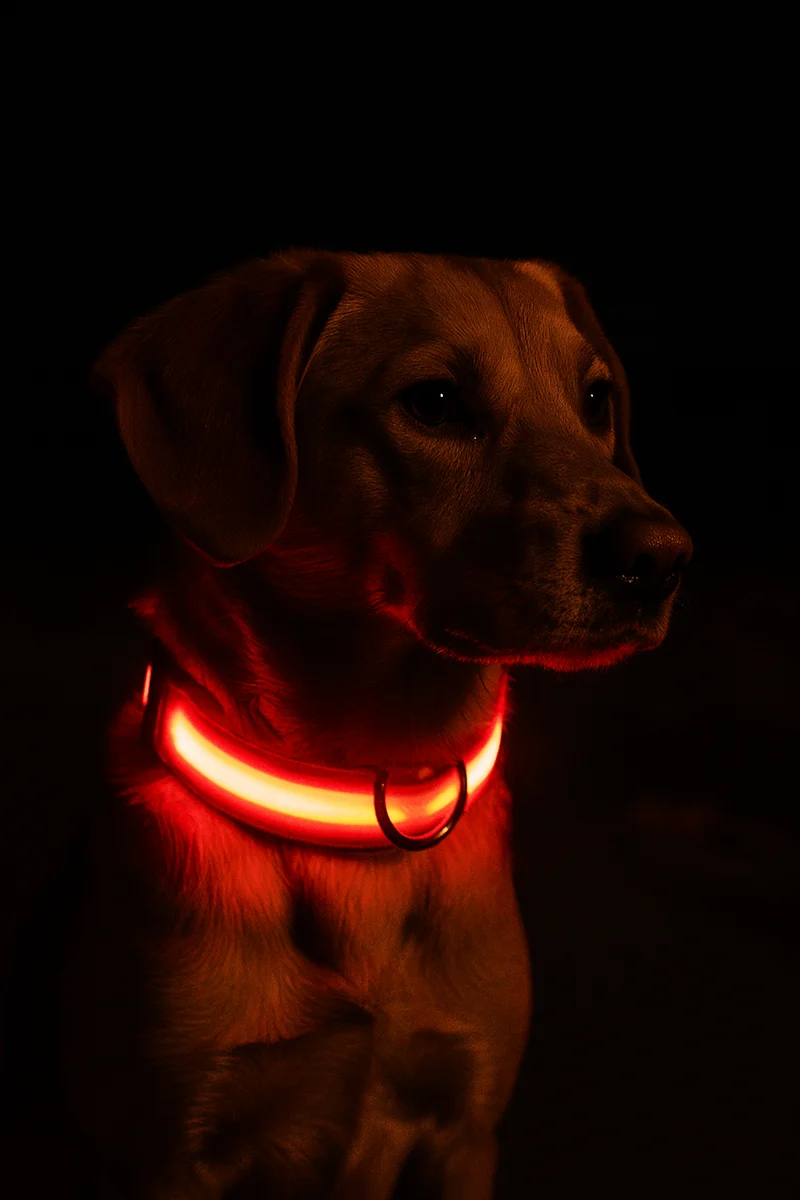 Collier LED Rechargeable USB Gros Chien