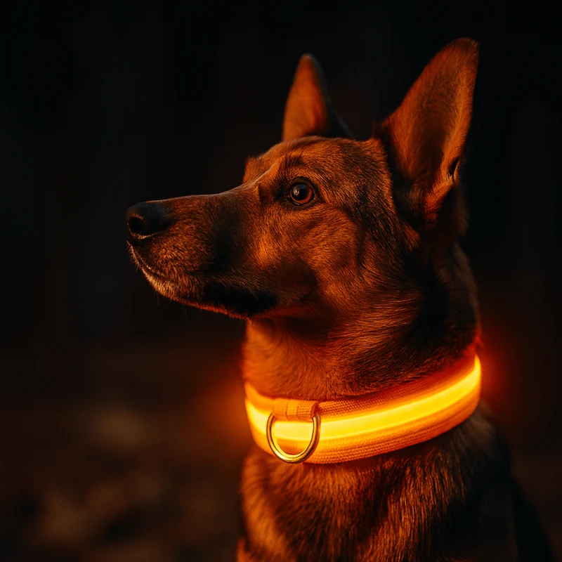 Collier LED Rechargeable USB Gros Chien