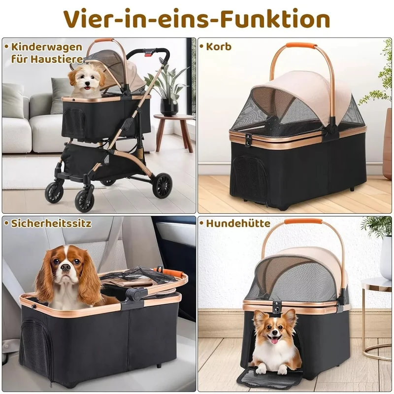 Poussette pour chien grosse roue