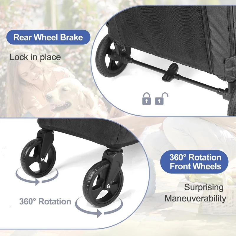 Poussette pour chien grande taille