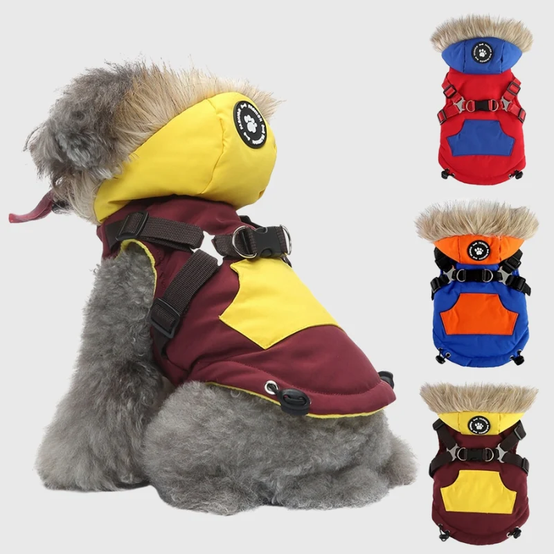 Manteau Hiver Harnais Intégré Gros Chien