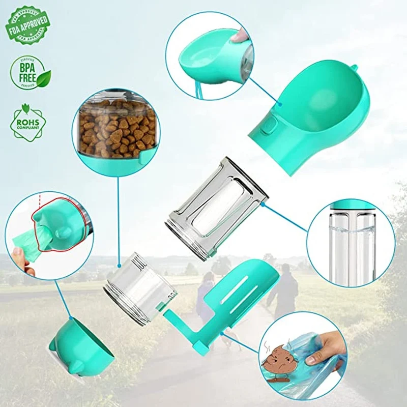 Gourde Portable Distributeur Croquettes Gros Chien
