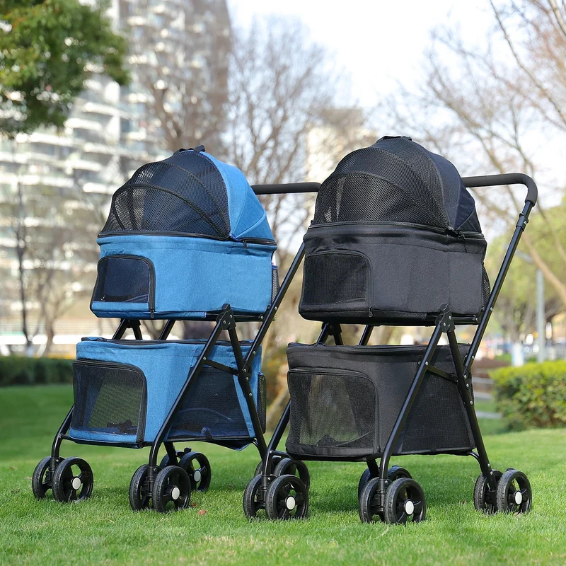 Poussette pour chien double