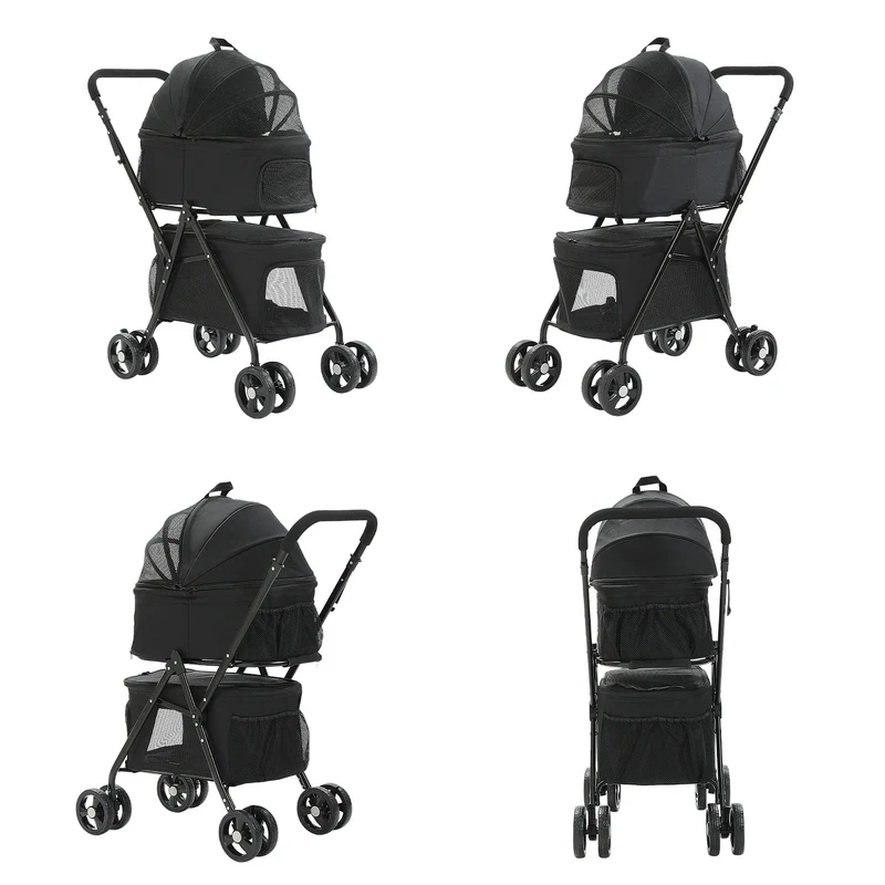 Poussette pour chien double