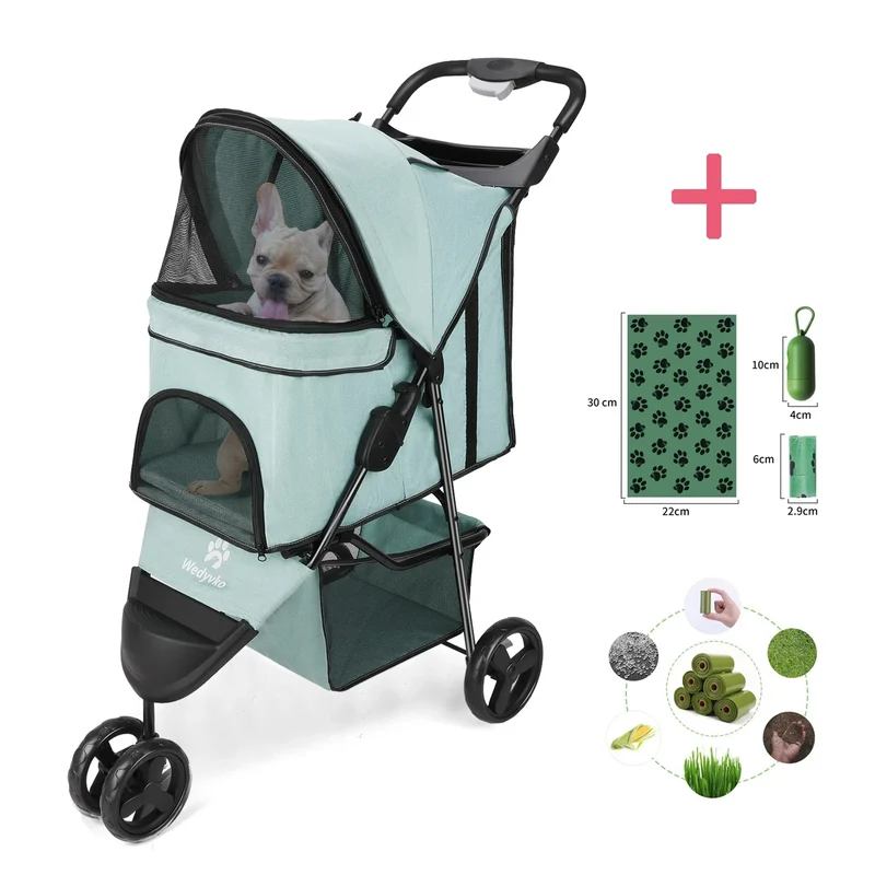 Poussette pour chien 3 roues