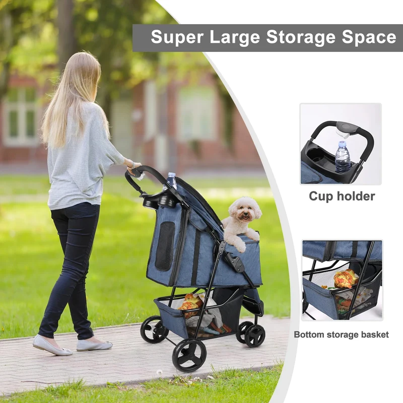 Poussette pour chien 3 roues