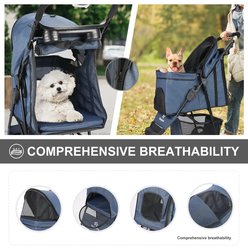 Poussette pour chien 3 roues