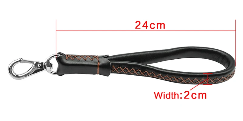 Laisse courte de dressage en cuir pour chien