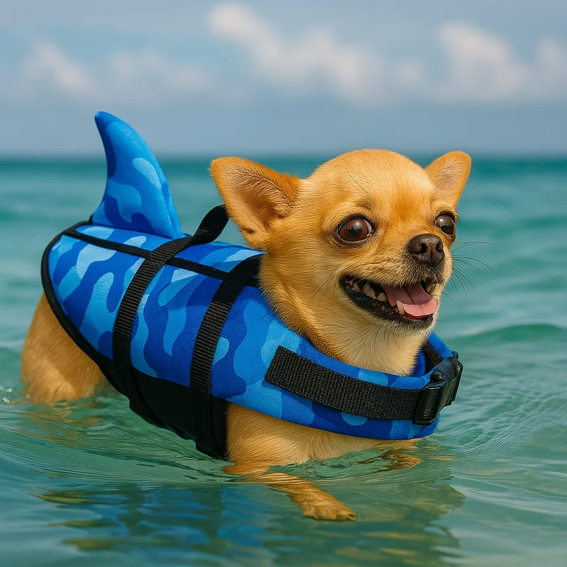 Gilet Nage Requin Flottabilité Gros Chien