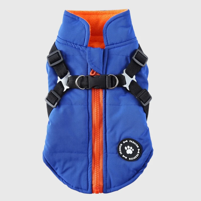 Manteau Fourré Gros Chien Harnais Intégré