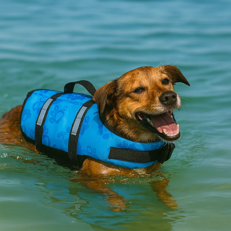 Gilet Sauvetage Flottaison Réfléchissant Gros Chien