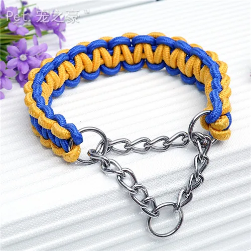 COLLIER + LAISSE "BLUE & YELLOW ARMY"