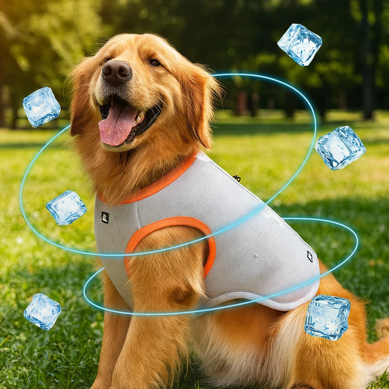 Gilet Rafraîchissant Été Gros Chien