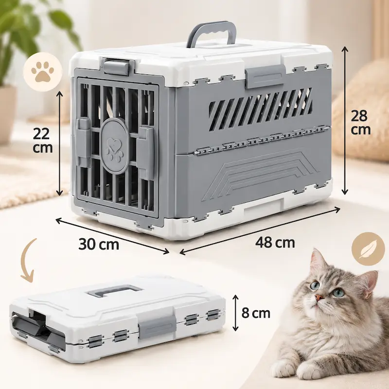 Cage de transport pliable - Sécurisée | FoldyCat