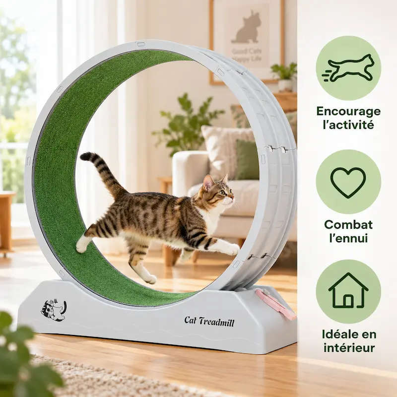 Grande roue d'exercice pour chat - anti-ennui | Félirun