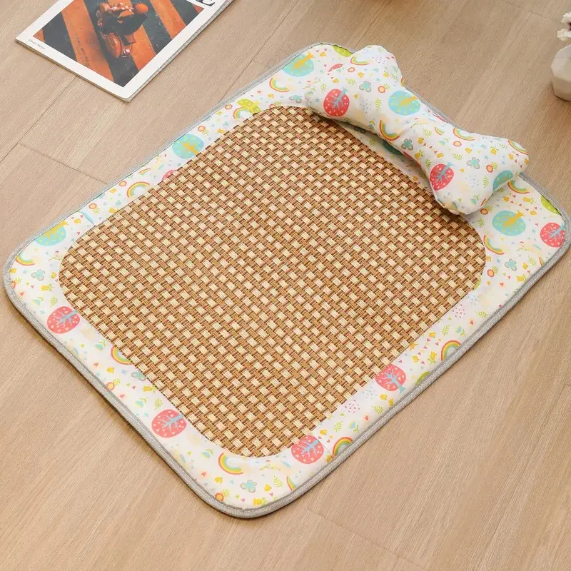 Tapis rafraîchissant tressé à la main – Naturel | CatLoom