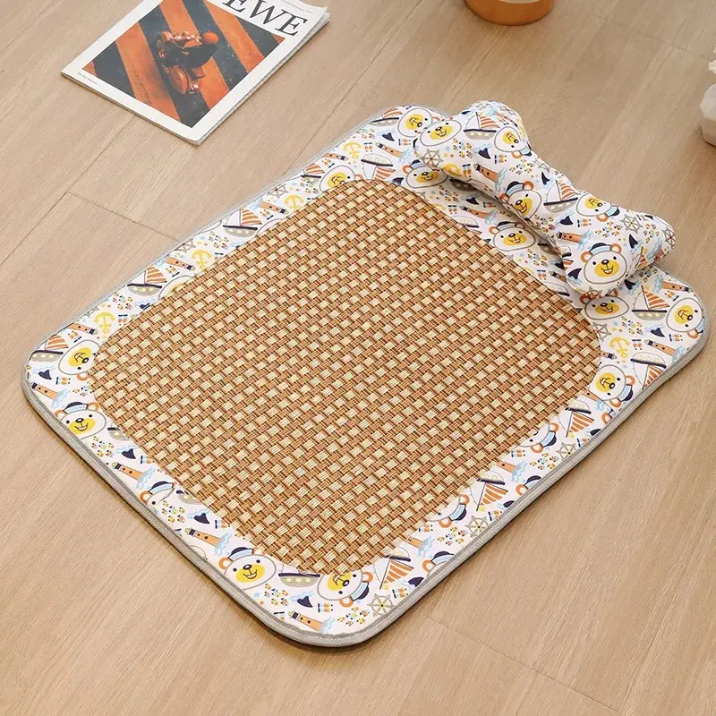 Tapis rafraîchissant tressé à la main – Naturel | CatLoom