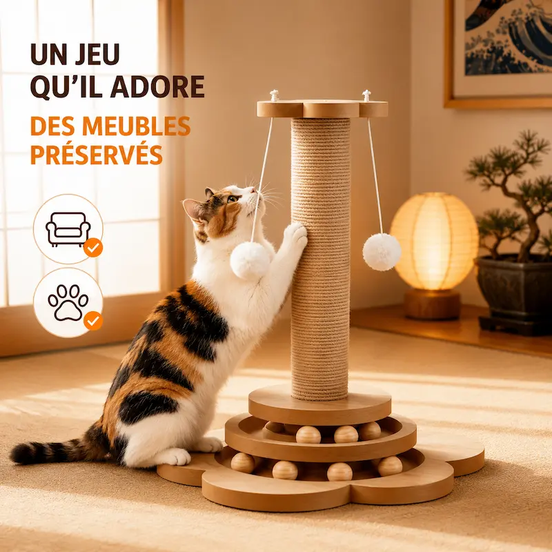 Griffoir chat plateau tournant – Protège | SpinScratch