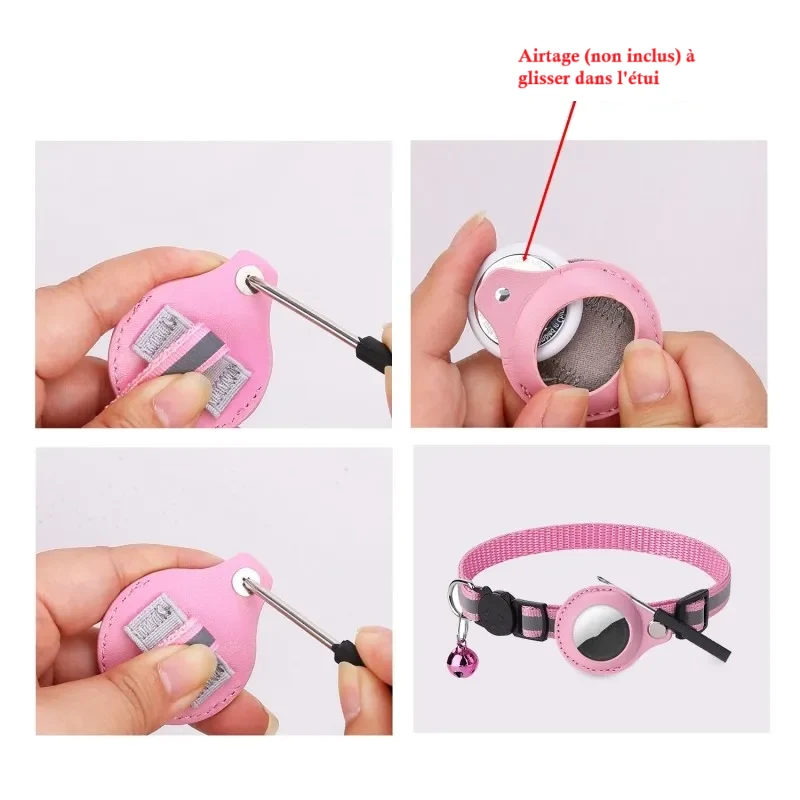 Collier pour chat avec étui AirTag