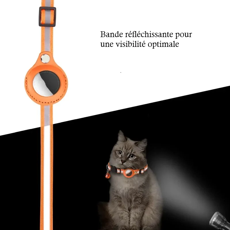 Collier pour chat avec étui AirTag