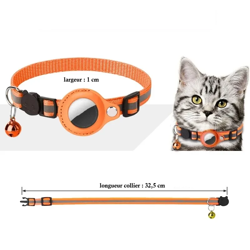 Collier pour chat avec étui AirTag