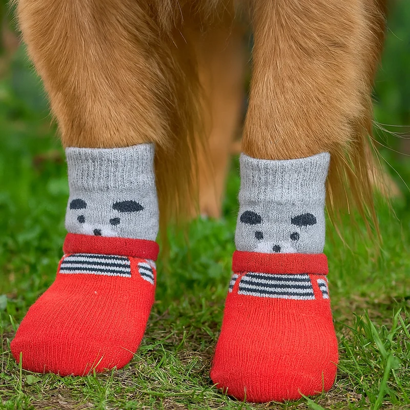 Chaussettes Imperméables Antidérapantes Pattes Chien
