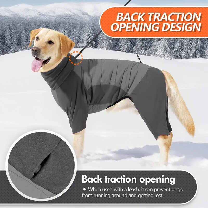 Manteau Hiver Col Roulé Gros Chien Combinaison Neige