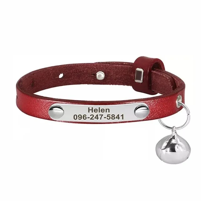 Collier pour chaton et petit chat en cuir