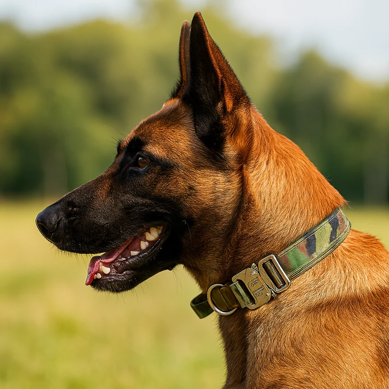 Collier Militaire Tactique Gros Chien Nylon 4cm