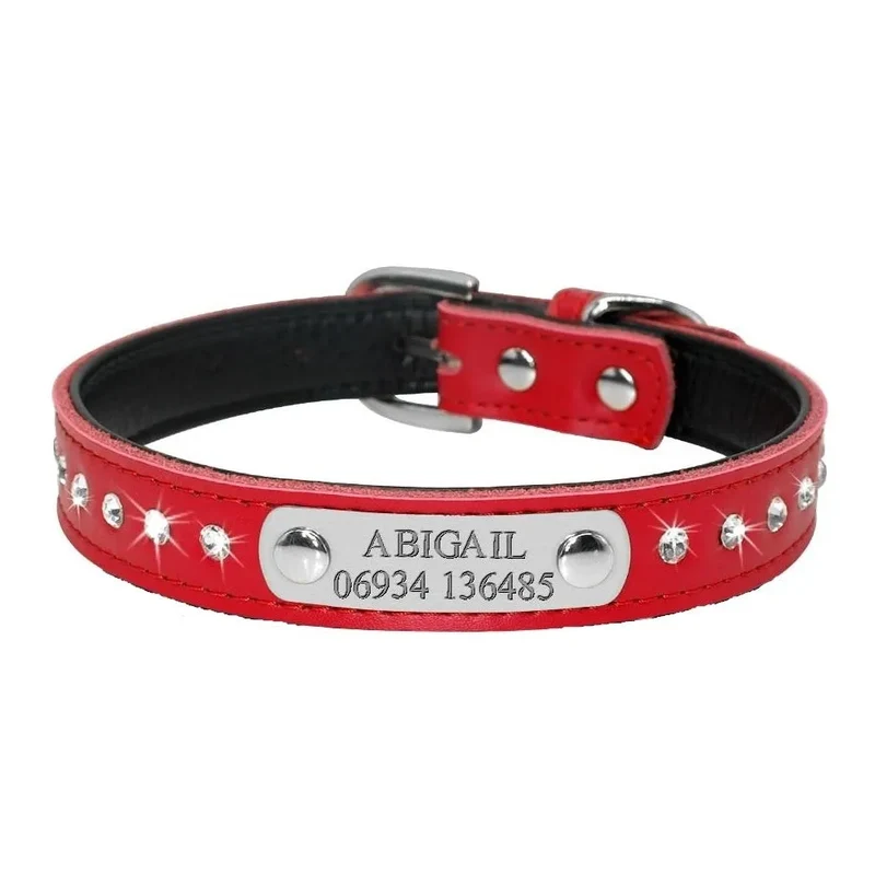 Collier personnalisé en cuir bling bling