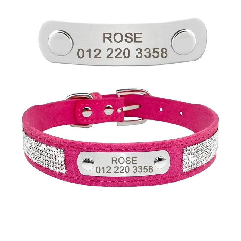 Collier personnalisé en cuir bling bling
