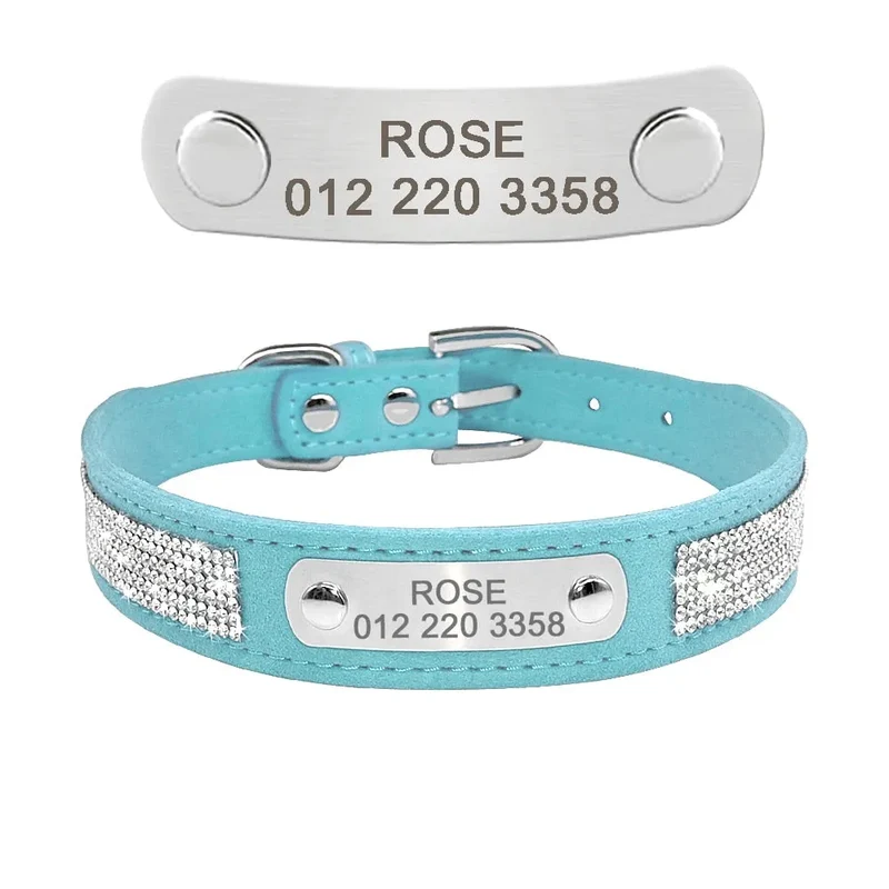Collier personnalisé en cuir bling bling