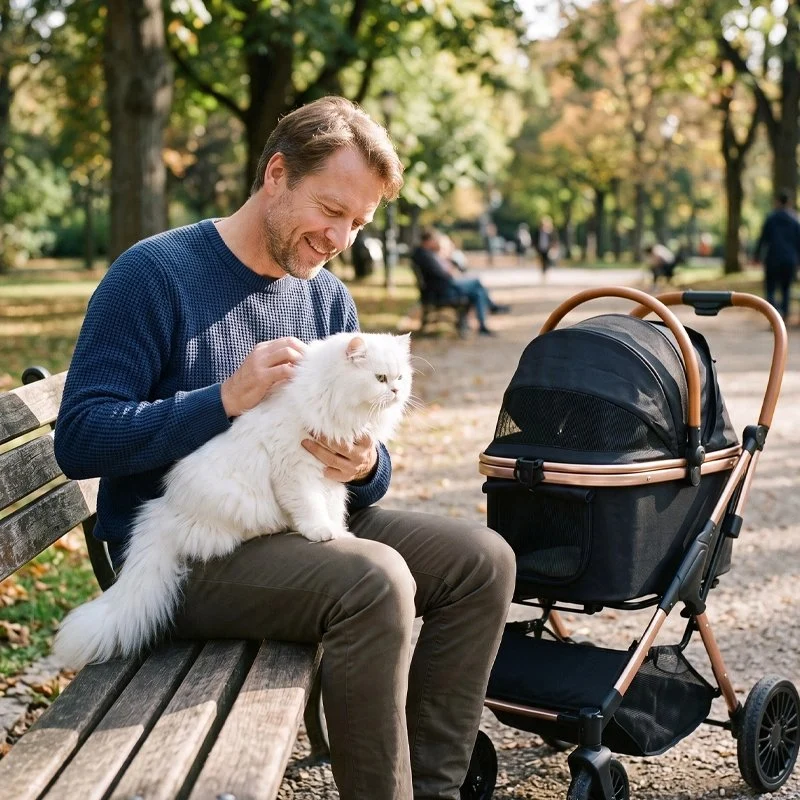 Poussette à chat | Confort et Sécurité