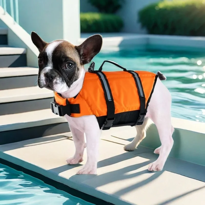 Gilet de nage chien bande réfléchissante