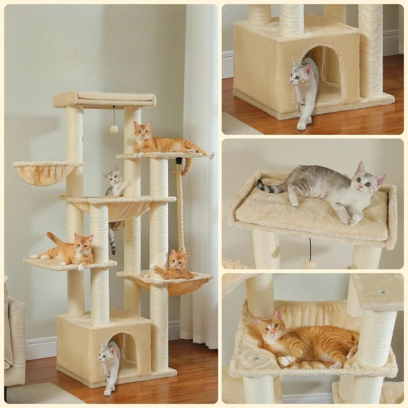 Arbre à chat pour Maine Coon ou plusieurs chats- 170 cm