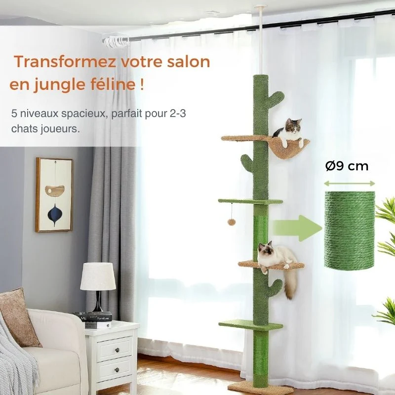 Arbre à chat - Tour cactus 230 cm