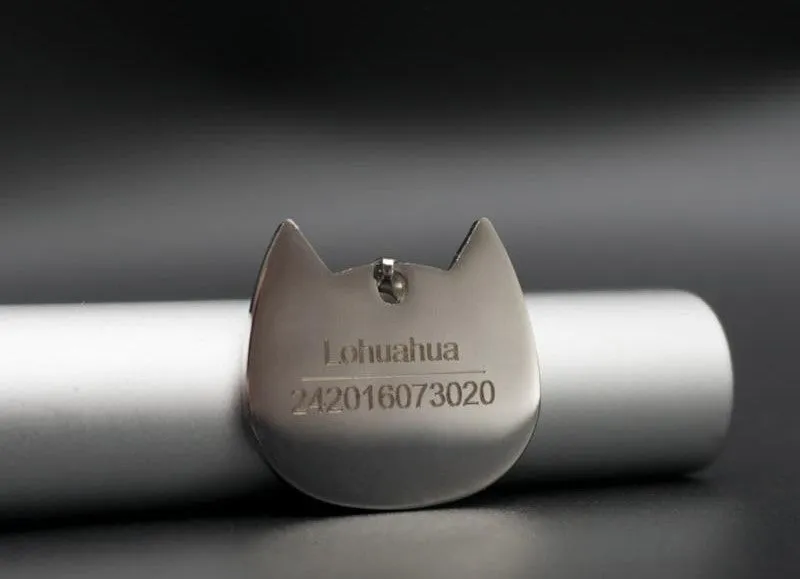 Médaille gravée motif poisson ou chat