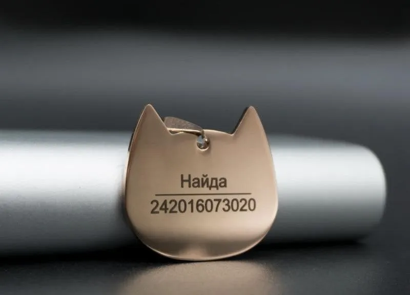 Médaille gravée motif poisson ou chat