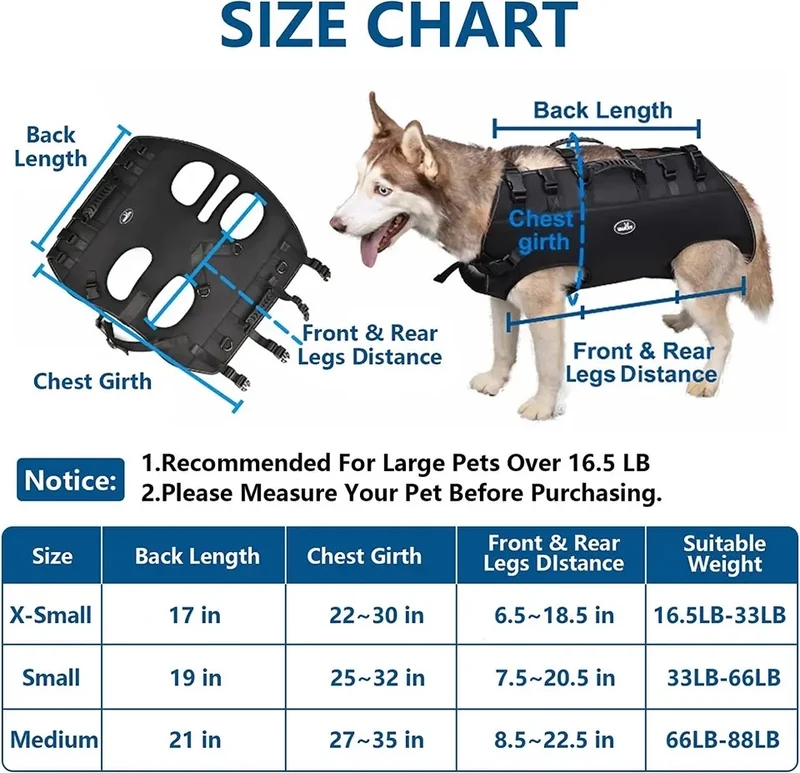 harnais hélitreuillage sac à dos pour porter chien