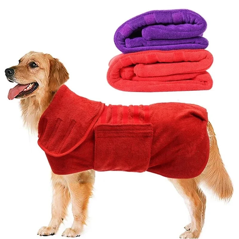 Peignoir microfibre chien