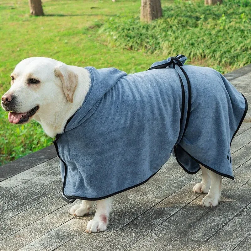 Peignoir chien ultra absorbant