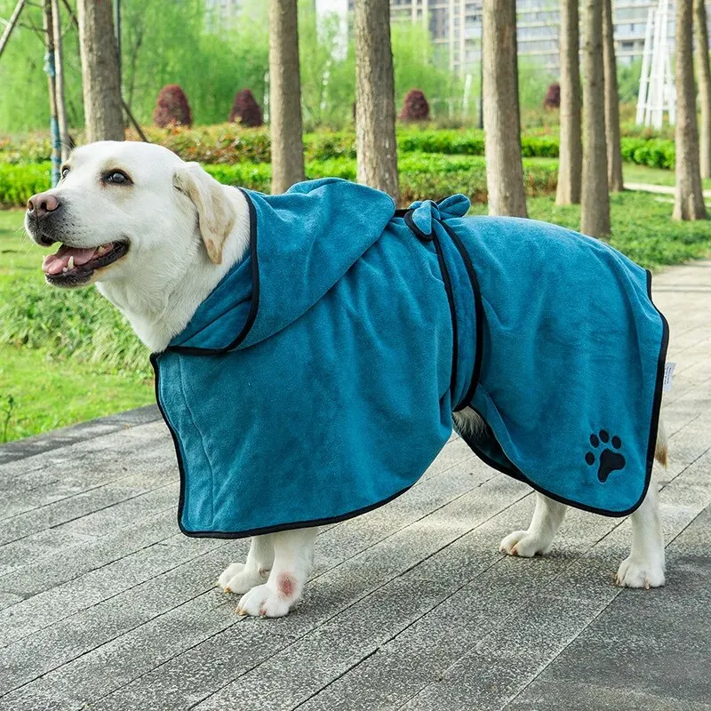 Peignoir chien ultra absorbant