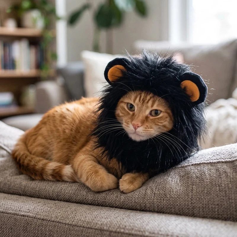 Déguisement pour les Chat | Tête de Lion