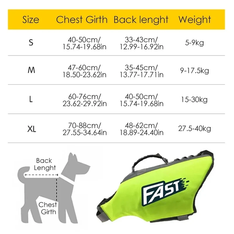 Gilet natation chien