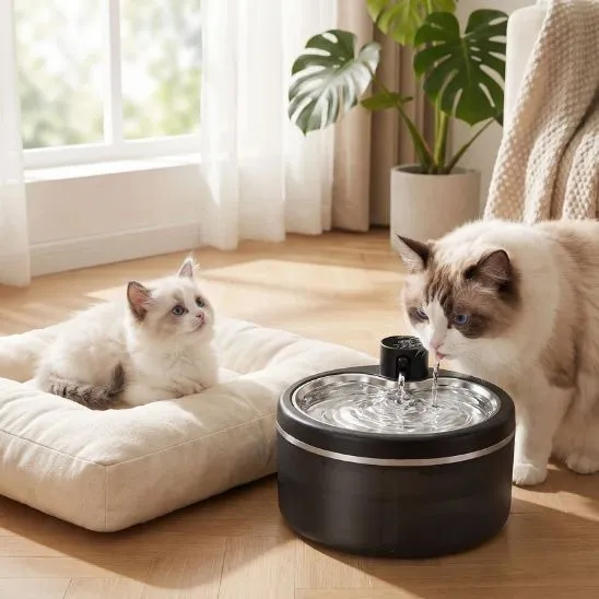 Fontaine eau chat sans fil | AquaFlex