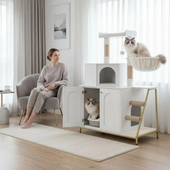 Arbre à chat avec litière | Le Palais Félin