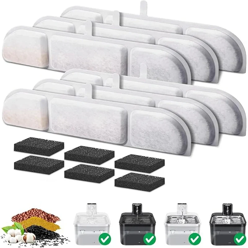 Pack de de filtres de fontaine d'eau pour chat