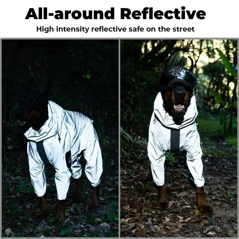 Imperméable chien réfléchissant